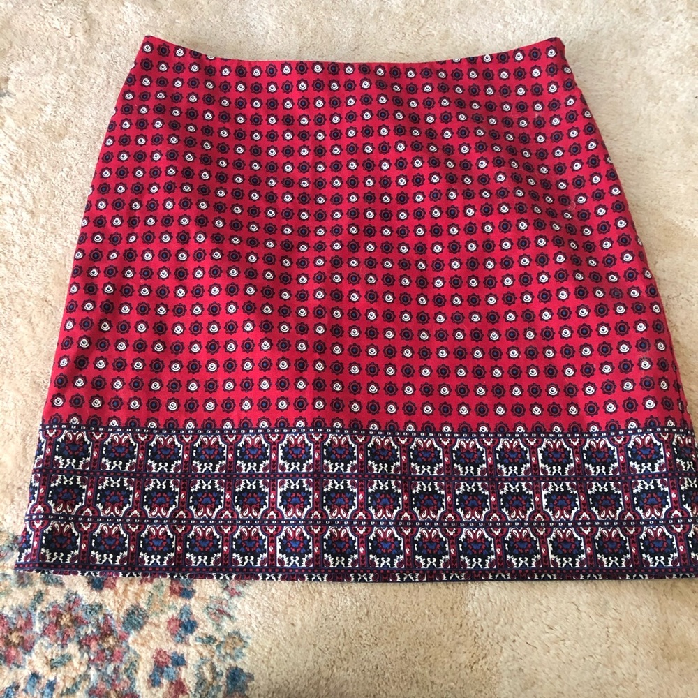 Talbots Red White and Blue Skirt Size 10